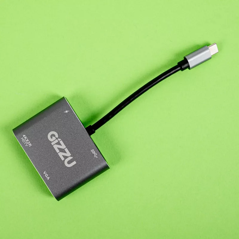 Gizzu 4-in-1 Type-C na HDMI/VGA/USB3.0 hub