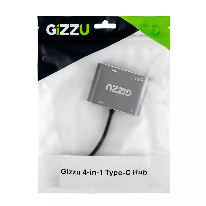 Gizzu 4-in-1 Type-C na HDMI/VGA/USB3.0 hub