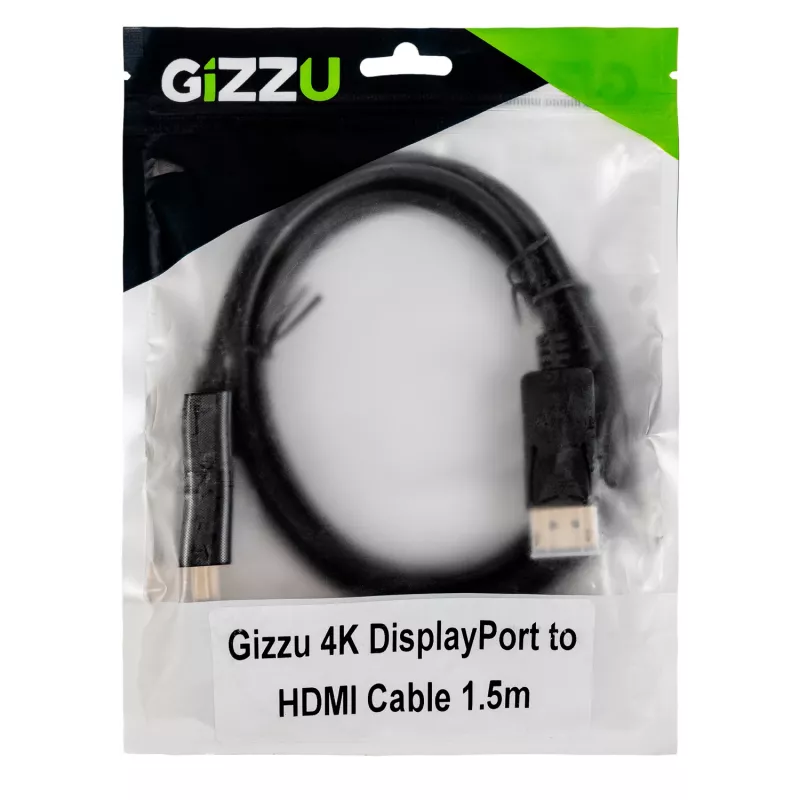 Gizzu 4K60Hz DisplayPort na HDMI kábel 1,5 m
