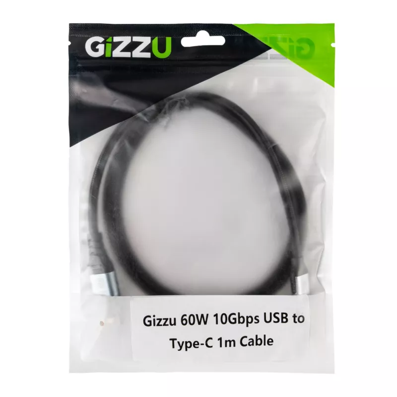 GIZZU 60W 10Gbps USB na Type-C kábel 2m
