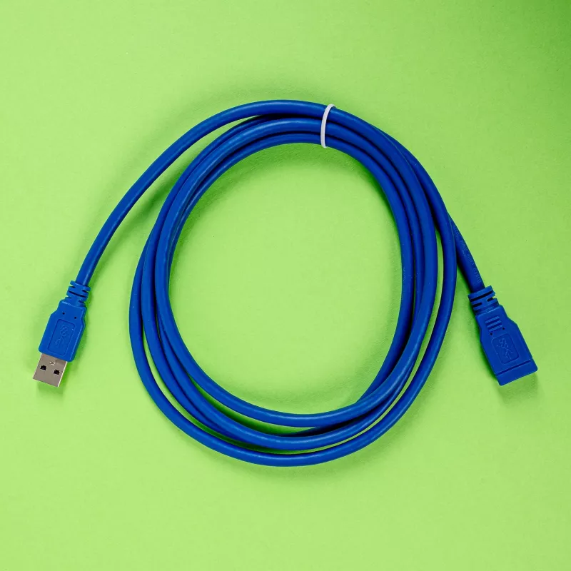 Gizzu USB 3.0 predlžovací kábel 2m – 5Gbps, konektor samec na konektor samica, čierny