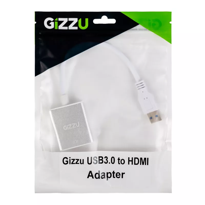 Gizzu USB 3.0 na HDMI adaptér - Full HD 1080p video výstup, čierny