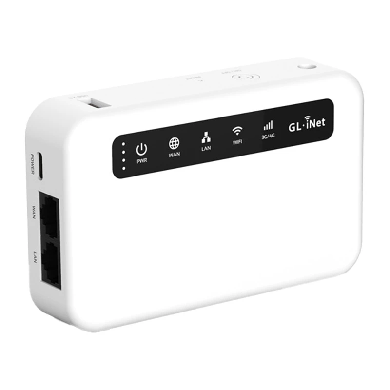 GL.iNet Puli 4G LTE prenosný router s 5000mAh batériou, OpenWrt, VPN, Wi-Fi 4, 2x Ethernet, USB, MicroSD, čierny