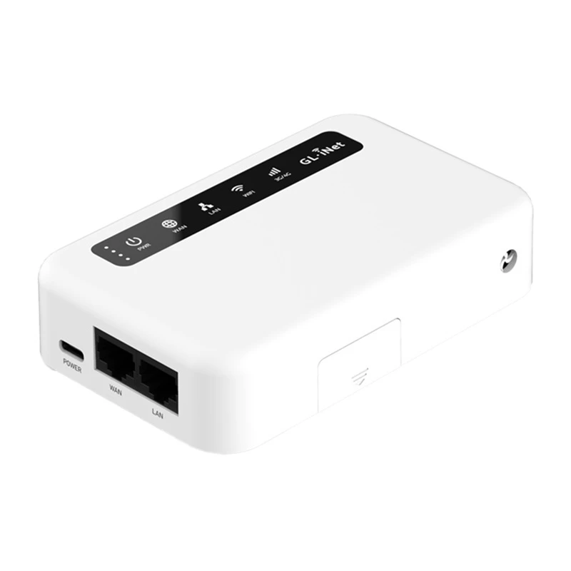 GL.iNet Puli 4G LTE prenosný router s 5000mAh batériou, OpenWrt, VPN, Wi-Fi 4, 2x Ethernet, USB, MicroSD, čierny