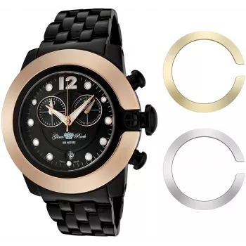 GLAM ROCK GR32183 pánske Swiss quartz náramkové hodinky 44 mm čierny silikón
