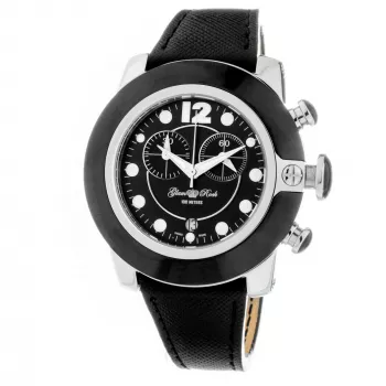 GLAM ROCK dámske švajčiarske quartzové hodinky GR32118 44mm čierna koža