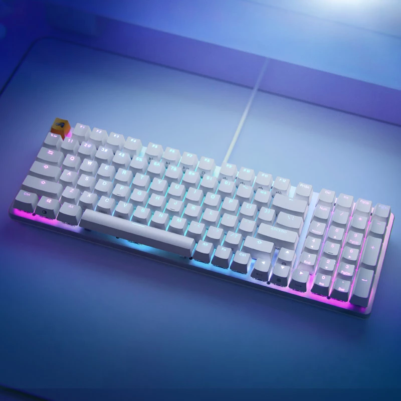 Glorious GMMK 2 Full-Size klávesnica - Fox Switches, NO-Layout, biela