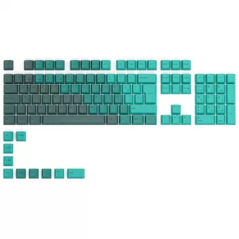 Glorious GPBT Keycaps - 115 PBT klávesových krytiek, ISO, ES rozloženie, Rain Forest