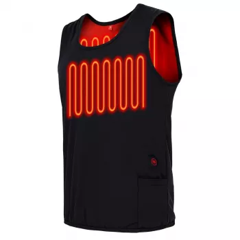 GLOVII GV2XL vyhrievaná vesta - unisex, elastická, USB napájaná, 5 vyhrievacích zón, 3 stupne vyhrievania, čierna, S-2XL