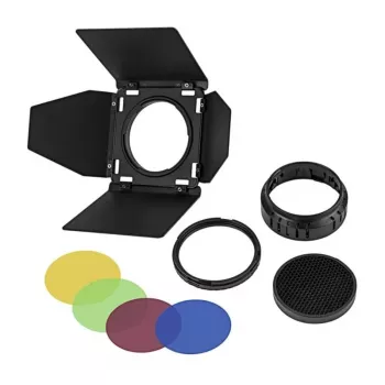 GODOX BD-10 AD300PRO sada krídeliek na hlavu blesku so 4 farebnými filtrami, magnetická montáž, hliníková zliatina