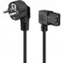 Goobay 51320 napájací kábel, Schuko konektor samec (zahnutý) na IEC C13 konektor samica, čierny, 5 m