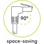 Goobay CAT 6A S/FTP patch kábel, 1x 90° zahnutý, biely, 10 m, LSZH, meď 51568