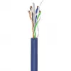 Goobay Cat 6a U/UTP sieťový kábel, 305 m, plná meď, AWG 23, LSZH, modrý (96097)