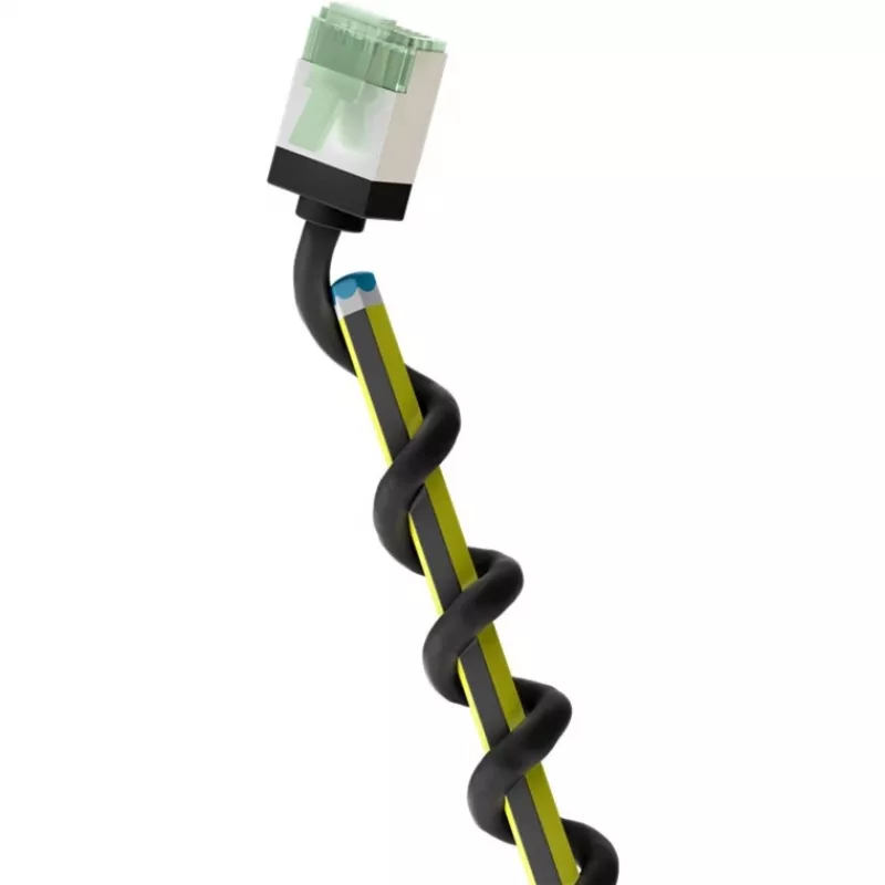 Goobay Ultraflexibilný prepojovací kábel Cat 8.1 Slim U/FTP, extra krátke konektory, 5 m, čierny (74356)