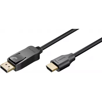 Goobay DisplayPort na HDMI kábel 1,8 m 4K UHD čierny 80527