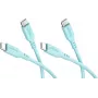 Goobay sada 2x USB-C silikónový kábel, 1,5 m, tyrkysová (81248)