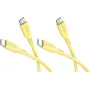 Goobay sada 2x USB-C silikónový kábel, 1,5 m, žltá (81243)