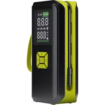 Goobay Tools akumulátorová vzduchová pumpa s digitálnym displejom, 10,3 bar, USB-C nabíjanie, LED svetlo, 2000 mAh Li-Ion batéria, vrátane adaptérov a úložnej tašky 77827