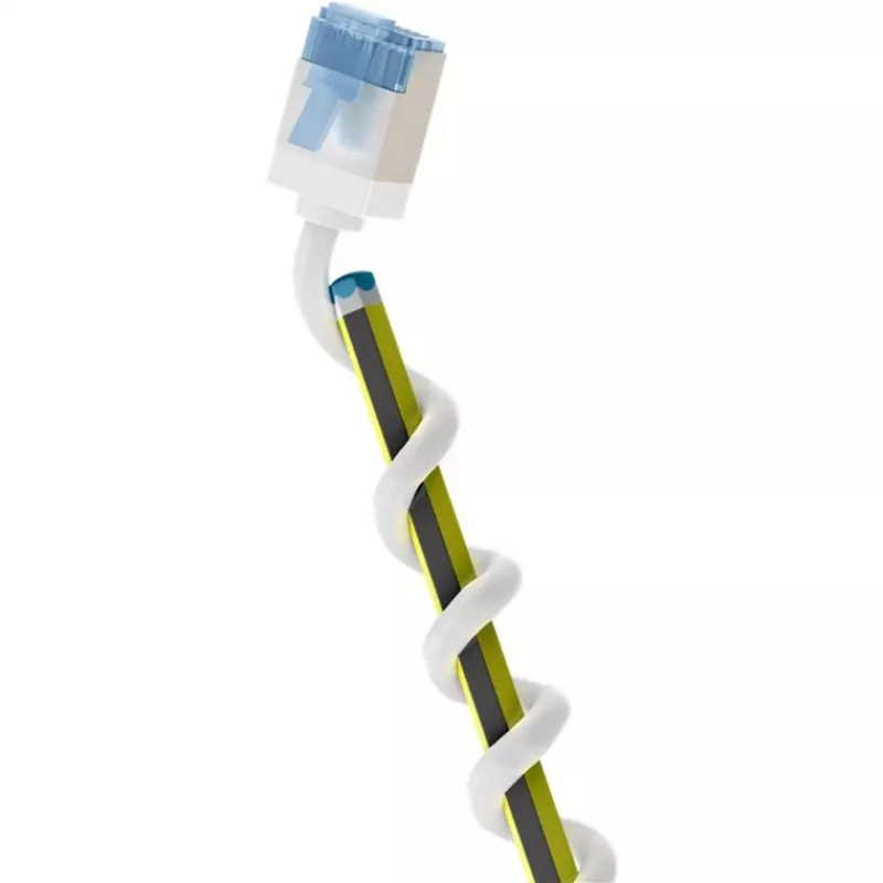 GOOBAY Ultra-flexibilný Cat.6a Slim patch kábel, U/FTP, biely, 3 m, extra krátke konektory