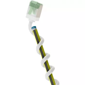 Goobay ultraflexibilný CAT 8.1 Slim U/FTP patch kábel, 0,5 m, biela, extrakrátke konektory, 40 Gbps 74359