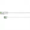 Goobay ultraflexibilný CAT 8.1 Slim U/FTP patch kábel, 0,5 m, biela, extrakrátke konektory, 40 Gbps 74359