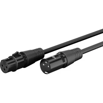 Goobay XLR audiokábel 10 m, konektor samec na konektor samica, čierny 80042