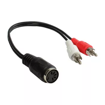 Good Connections audio adaptér 5-pin DIN konektor samica na 2x RCA konektor samec - 0,2 m