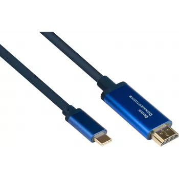 Good Connections GC 4520-CSF015B USB-C na HDMI adaptérový kábel, 4K@60Hz, 1,5 m, čierna