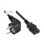 Good Connections Schuko na IEC C13 napájací kábel, uhlový konektor, 1,5 m, čierny