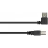 Good Connections USB 2.0 kábel Type-A zahnutý na Type-B - čierny - 0,5 m