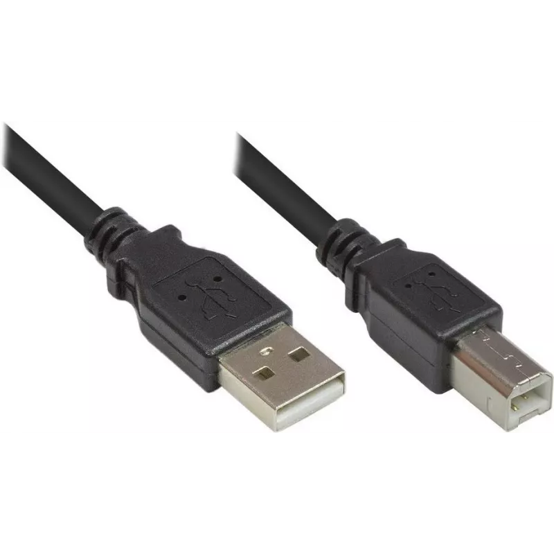 Good Connections USB 2.0 kábel Type-A na Type-B - čierny - 0,5 m