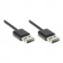 Good Connections USB 2.0 High-Speed EASY kábel A konektor samec na A konektor samec, 2m, čierny