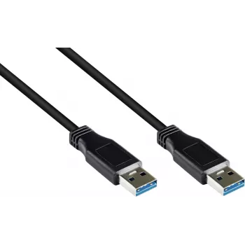 Good Connections USB 3.0 kábel, Type-A konektor samec na Type-A konektor samec, čierny, 0,5 m 2712-S005