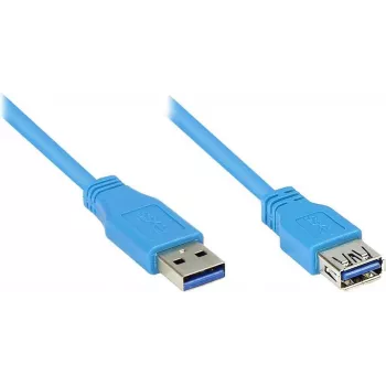 Good Connections USB 3.0 predlžovací kábel Type-A konektor samec na Type-A konektor samica, modrý, 1,8 m 2711-B02