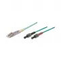GoodConnections 10m OM3 duplex multimode optický patch kábel ST/LC aqua