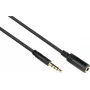 GoodConnections 3,5 mm 4-pólový TRRS audio predlžovací kábel, konektor samec na konektor samica, 3 m, čierny AS-35V4B3