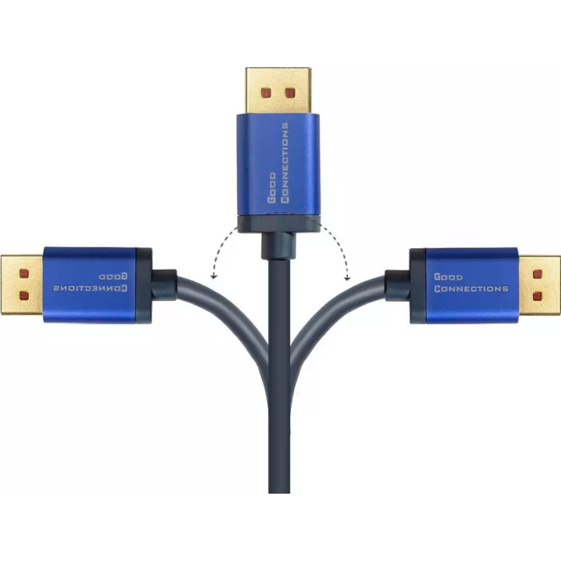 GoodConnections Alcasa 4824-SF010B Mini DisplayPort na DisplayPort kábel 1m modrý 4K@60Hz