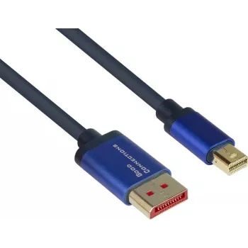 GoodConnections Alcasa 4824-SF010B Mini DisplayPort na DisplayPort kábel 1m modrý 4K@60Hz