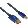 GoodConnections Alcasa 4824-SF010B Mini DisplayPort na DisplayPort kábel 1m modrý 4K@60Hz