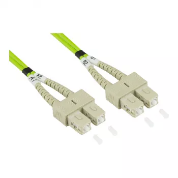 GoodConnections Alcasa LW-815SC5 optický patch kábel 15 m LSZH OM5 duplex SC/SC zelený