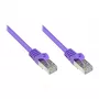 GoodConnections Alcasa prepojovací kábel RJ45, Cat5e, UTP, 0,15m, pozlátený, fialový