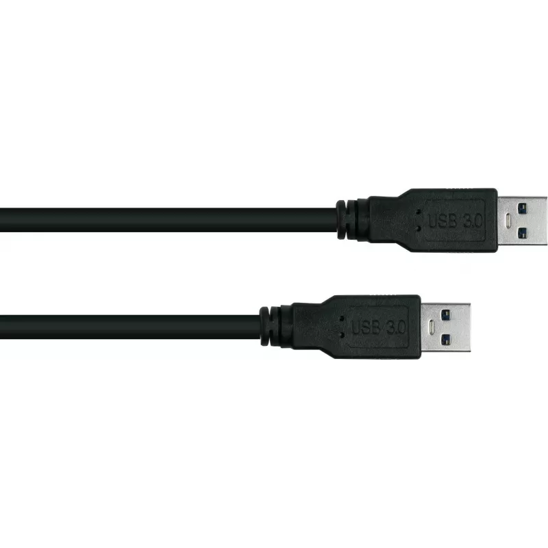 GoodConnections Alcasa UK30P-AA-030S USB 3.2 Gen 1 kábel – USB-A na USB-A, 3 m, čierny