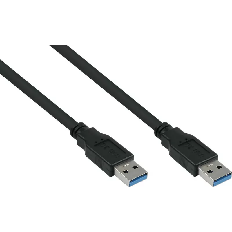 GoodConnections Alcasa UK30P-AA-030S USB 3.2 Gen 1 kábel – USB-A na USB-A, 3 m, čierny
