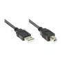 GoodConnections Alcasa USB 2.0 A/B kábel 1 m čierny