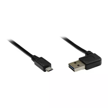 GoodConnections Alcasa USB 2.0 A na Micro-B kábel 2 m, zahnutý, pozlátený