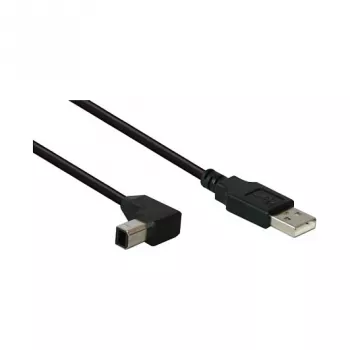GoodConnections Alcasa USB 2.0 kábel A na B zahnutý, 5 m, čierny