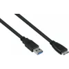 GoodConnections Alcasa USB 3.2 Gen 1 kábel, USB-A na Micro-B, 1,8 m, čierny
