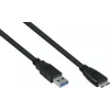 GoodConnections Alcasa USB 3.2 Gen 1 kábel, USB-A na Micro-USB B, 1 m, čierny