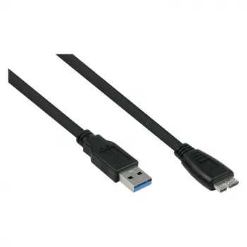 GoodConnections Alcasa USB 3.2 Gen 1 kábel, USB-A na Micro-USB B, 1 m, čierny