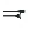 GoodConnections Alcasa UK30P-AEA-020S USB 3.0 Predlžovací kábel na montáž do panela, USB-A samec na USB-A samica, 2 m, čierny